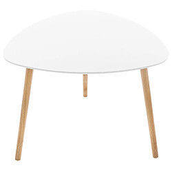 Atmosphera, Createur D'Interieur Table d'appoint design Mileo - Diam. 60 x H. 45 cm - Blanc