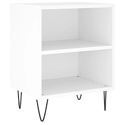 Avis vidaXL Tables de chevet 2 pcs blanc 40x30x50 cm bois d'ingénierie