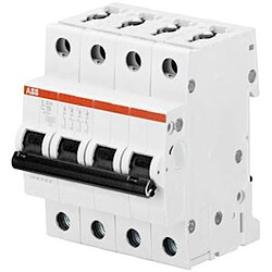 disjoncteur - abb s204 - 4 pôles - 25a - courbe c - bornes à vis - 10ka - abb 352440