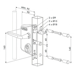 Locinox SERRURE DE PORTAIL BATTANT