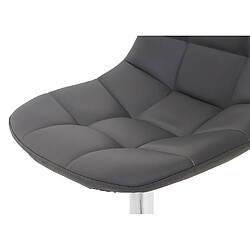 Acheter Mendler Chaise de salle à manger HWC-A60, chaise pivotante, design rétro ~ similicuir gris, pied chromé