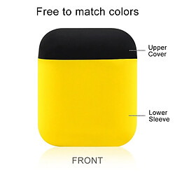 Wewoo Coque Protection Portable Split Bluetooth sans fil écouteur bicolore Boîte de en silicone Sac rangement anti-perte Dropproof pour Apple AirPods (Noir)