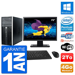 PC Tour HP Pro 6300 CMT Ecran 19" G630 RAM 4Go Disque Dur 2To Windows 10 Wifi · Occasion 