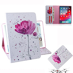 Wewoo Housse Étui Coque Etui en cuir à rabat horizontal pourpre Orchids Pattern pour iPad Pro 11 pouces 2018avec support & fente carte & porte-monnaie