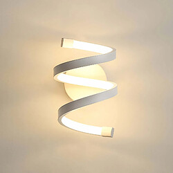 Goeco Applique Murale LED Interieur, Lampe Murale 18W spirale blanche, Luminaire Mural moderne pour Chambre Couloir Bureau Lumière Blanche Chaude 3000K