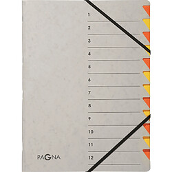 PAGNA Trieur Easy Grey, A4, 12 compartiments, gris / orange ()