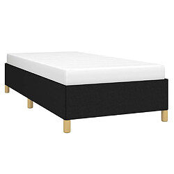 Avis Maison Chic Lit adulte - Lit simple Cadre de lit,Structure du lit Contemporain Noir 100x200 cm Tissu -MN51057