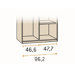 Avis Inside 75 Option 12 pour intérieur d'armoire 96,2 cm hauteur 220 cm