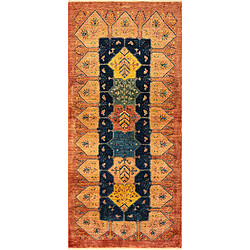 Vidal Tapis de couloir en laine 200x92 brun Kashkuli