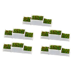 miniature fleur miniature pot de fleurs 5pcs 1:75 parterres de Fleurs Miniatures pour décoration de Jardin