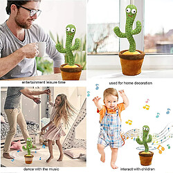 Universal Chant et dansant Cactus Toys, Cactus Peluche pour les enfants(Vert)