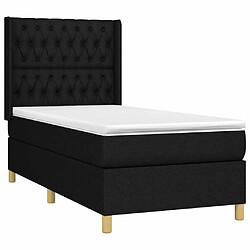 Acheter Sommier à lattes,Cadre à lattes de lit pour Adulte matelas et LED Noir 100x200 cm Tissu -MN27960