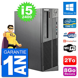 PC Lenovo M92p SFF Intel i5-2400 RAM 8Go Disque Dur 2To Windows 10 Wifi - Occasion