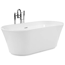 Acheter Beliani Baignoire îlot blanche 170 x 80 cm OVALLE