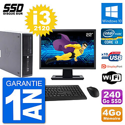 PC HP Compaq Pro 6300 SFF Ecran 22" i3-2120 RAM 4Go SSD 240Go Windows 10 Wifi · Occasion 