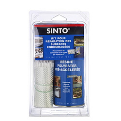 KIT SINTOFER pour réparation des surfaces endommagées 500 ML résine + ½ m² tissu - 31150