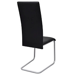 Decoshop26 Lot de 4 chaises de salle à manger cuisine cantilever noir synthétique CDS021417 pas cher