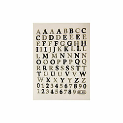 Avis Youdoit 92 Autocollants - Alphabet - Noir & Argenté - Paillettes - 1,8 cm