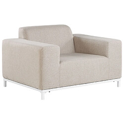 Acheter Beliani Fauteuil Tissu Beige ROVIGO