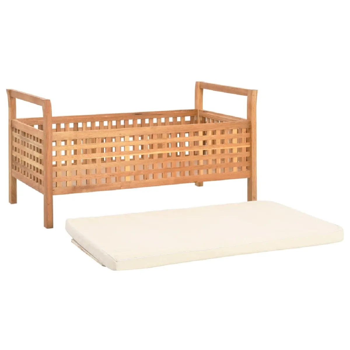 Acheter Maison Chic Banc de rangement | Meuble de rangement d'Entrée | Coffres d'Intérieur 93x49x49 cm Bois de noyer massif -MN18244