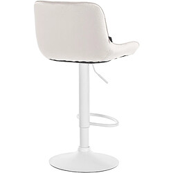 Acheter Non Lot de 2 tabourets de bar Vonore velours blanc