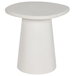 Pegane Table d'appoint ronde en bois de sapin coloris blanc - diamètre 44 x Hauteur 48 cm