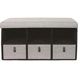 Avis The Home Deco Factory Coffre banc pliable avec rangements moderne Gris clair.