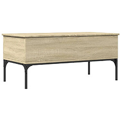 Maison Chic Table basse pour salon | Table à café chêne sonoma 100x50x45cm bois d'ingénierie et métal -GKD48456