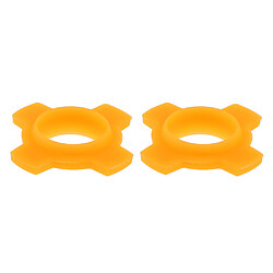 Support de microphone pour microphone, 2 pièces, anneaux de protection anti-roulement, orange