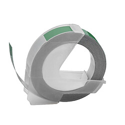 vhbw cassette cartouche ruban de marquage 3D compatible avec Dymo 1805, 1855, Jet, Junior, Mini, Omega imprimante d'étiquette 9mm blanc sur vert