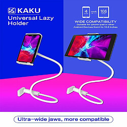 iKaku KSC-430 Support universel pour téléphone portable et tablette avec clip Blanc