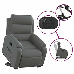 Maison Chic Fauteuil Relax pour salon, Fauteuil inclinable Gris foncé Tissu -GKD39035 pas cher