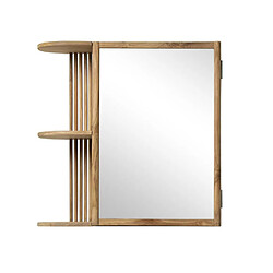 Vente-Unique Armoire murale de salle de bain en teck avec miroir et niches - Coloris naturel - CIMAHI