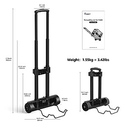 (Cadeau gratuit: Diable pliable)FOSSiBOT F2400 Centrale électrique portable - Noir pas cher