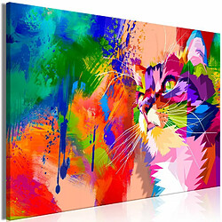 Paris Prix Tableau Imprimé Colourful Cat Wide 60 x 90 cm 