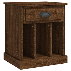 Maison Chic Table de chevet Table de Nuit Meuble de Rangement chêne marron 43x36x50 cm