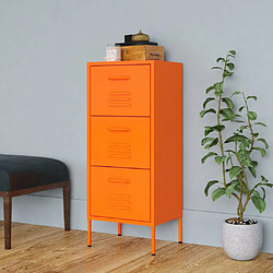 vidaXL Armoire de rangement Orange 42,5x35x101,5 cm Acier