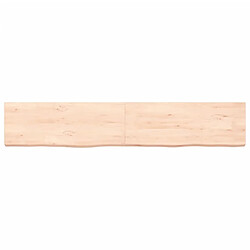 Avis vidaXL Étagère murale 160x30x(2-6) cm bois de chêne massif non traité