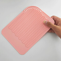 Tapis De Sécurité De Station De Coiffure Résistant à La Chaleur De Silicone Pour Le Redresseur De Cheveux 2x