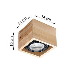 Acheter Sollux Plafonniers encastrables Square Flush Light Bois Naturel GU10