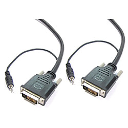 Bematik Super DVI-D mâle avec câble audio jack 3,5 mm mâle 10 m