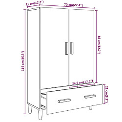 vidaXL Buffet haut Chêne sonoma 70x31x115 cm Bois d'ingénierie pas cher