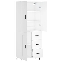 Acheter Maison Chic Buffet,Meuble de Rangement,commode pour salon,Cuisine Blanc 69,5x34x180 cm Bois d'ingénierie -MN49121