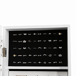 Avis Helloshop26 Armoire à bijoux sur pieds avec miroir inclinable 153 cm blanc 12_0002303