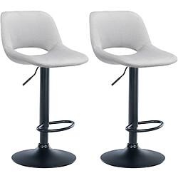 Non Lot de 2 tabourets de bar Camden velours noir pas cher