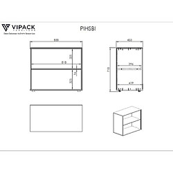 Acheter Vipack Bibliothèque 2 niveaux Pino Bois Blanc