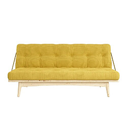 Inside 75 Banquette futon FOLK en pin massif coloris miel couchage 130 x 190 cm.