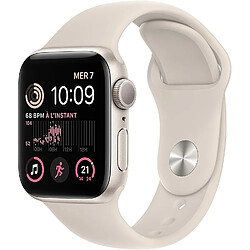 APPLE Watch SE 2 GPS 40 mm avec Bracelet Sport Starlight Blanc - Reconditionné