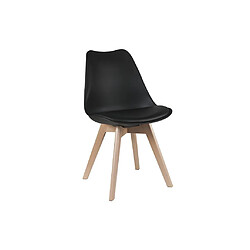 Acheter Vente-Unique Lot de 2 chaises JODY - Polypropylène et Hêtre - Noir