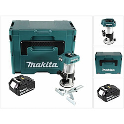 Makita DRT 50 G1J Fraiseuse multifonctionnelle sans fil 18V + 1x Batterie 6,0 Ah + Makpac 3 - sans chargeur 